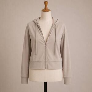vital life beige/taupe zip hoodie size XL (fits L-XL)
